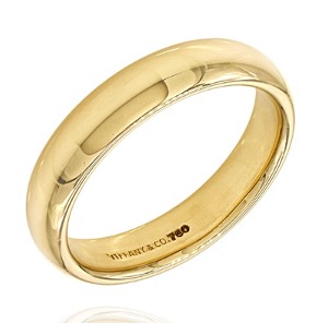 Tiffany &amp; Co. Wedding Band 18k Yellow Gold Ring 13호